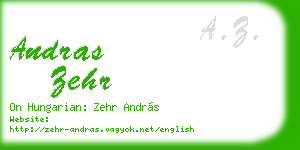 andras zehr business card